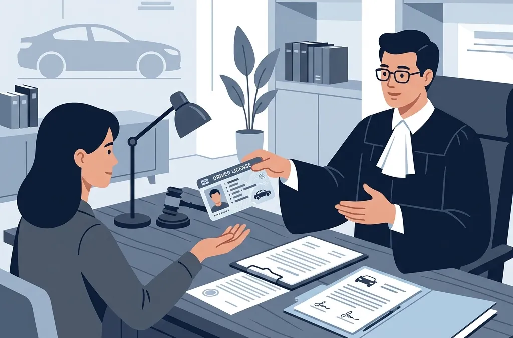 음주운전 면허 취소·정지 구제 방법 | 행정심판을 통한 면허 회복 전략, 주제 일러스트